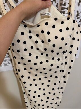 Abercrombie & Fitch Cream Polka Dot Mini Dress